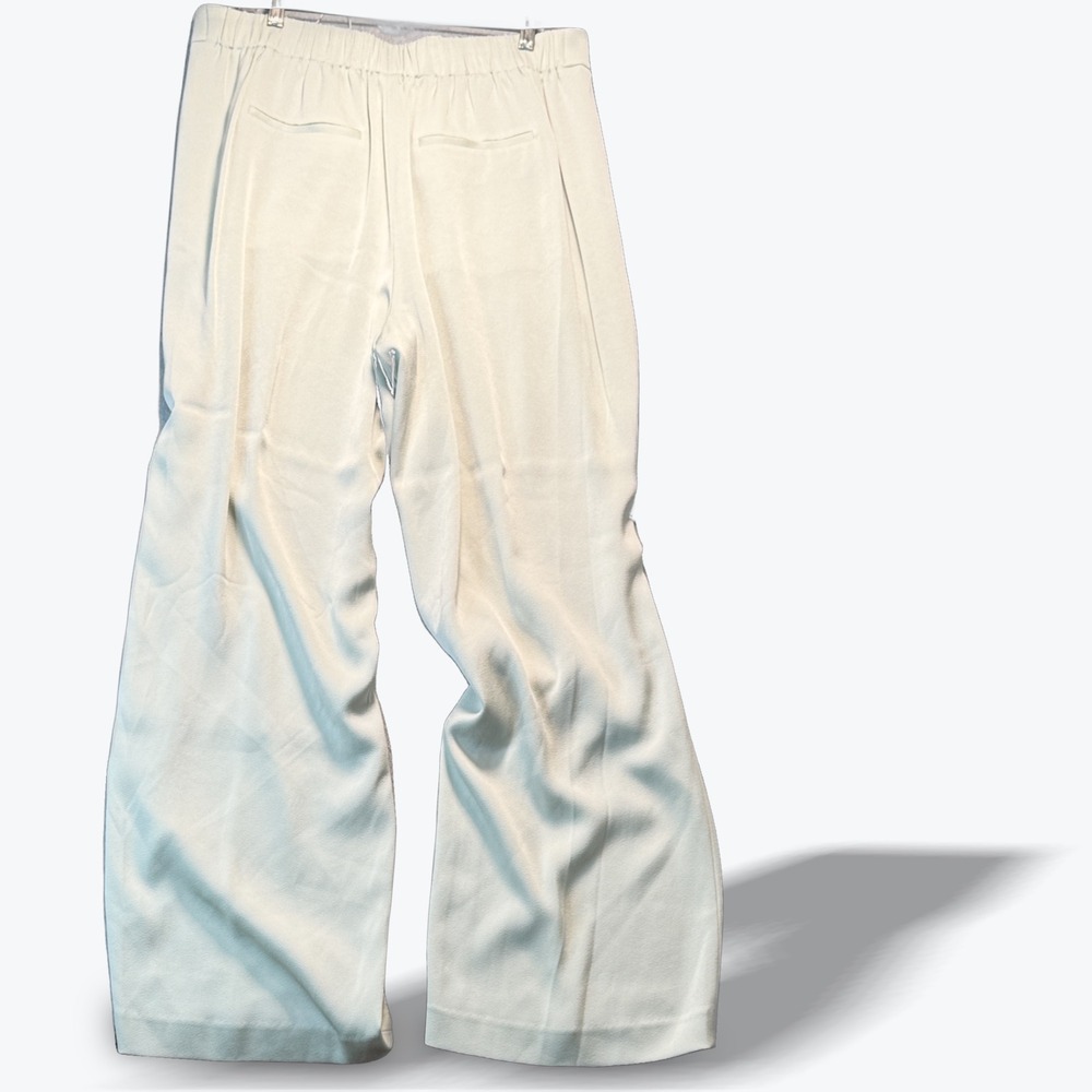 Vince Wide Leg Pleated Trousers‎ Womens XL Crepe Pale Sage Green New With Tags